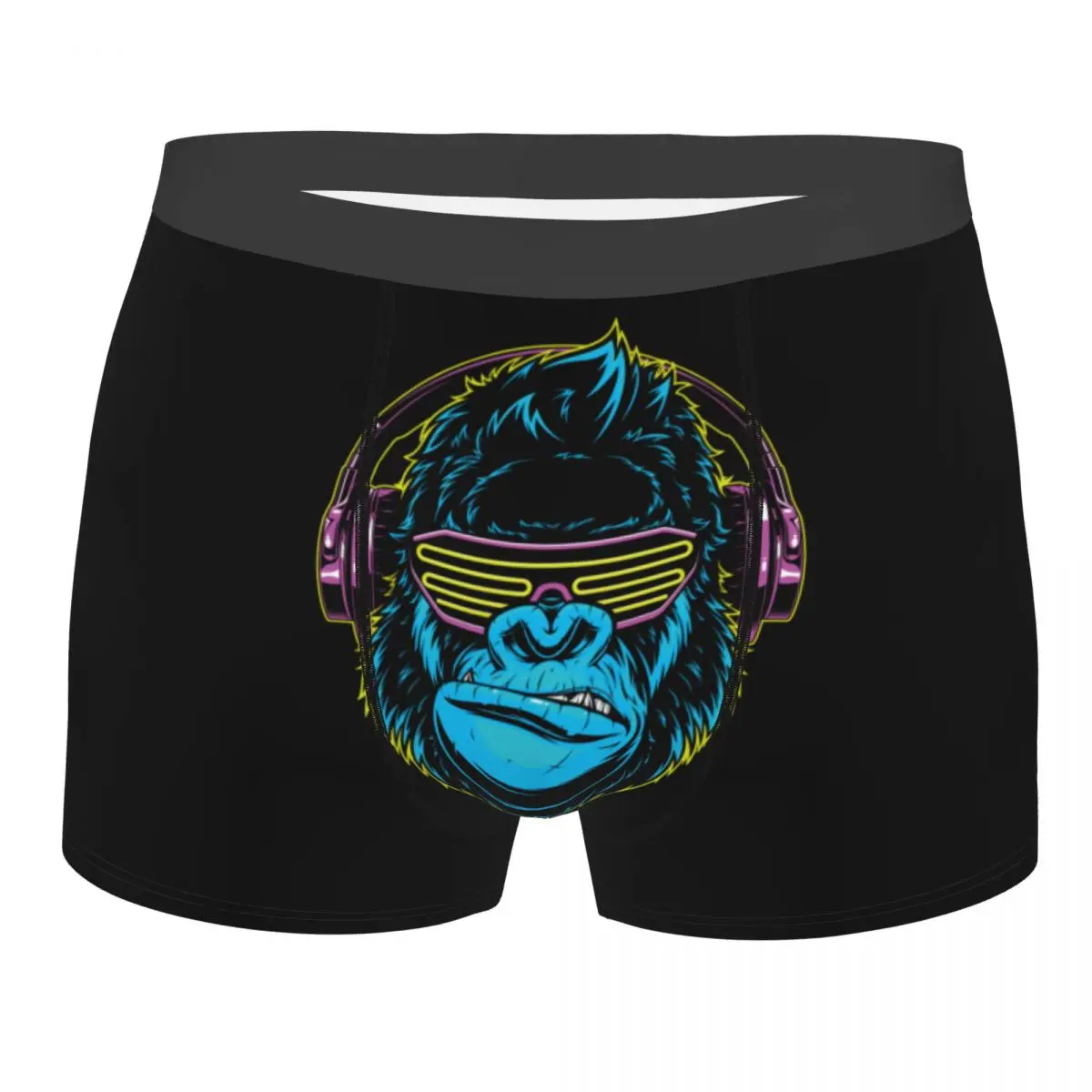 

Men's Monkey Dj Gorilla Boxer Shorts Panties Breathable Underwear Animal Homme Humor S-XXL Underpants