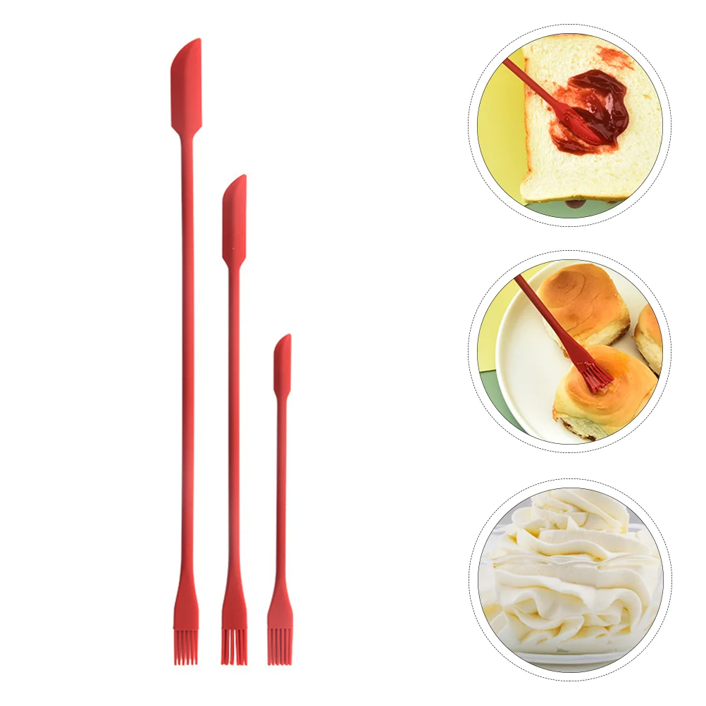 

Spatula Silicone Icing Scraper Kitchen Cake Jar Handlespreader Mixing Pastry Rubber Scrapers Ended Double Turner Stick Non Egg