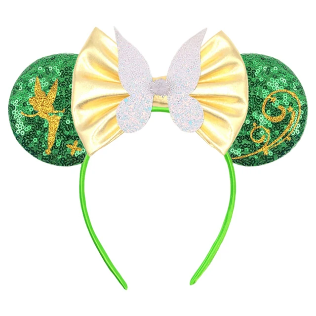 New Chic Mickey Mouse Ears Headband Big Beautiful Bow Sequins Hairband Women Birthday Gift Girls Kids Party Hair Accessorie 5