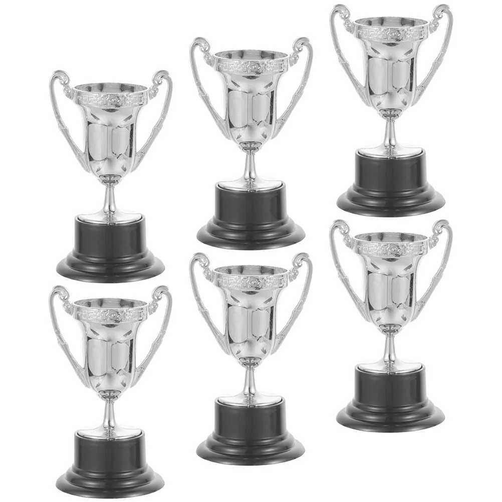 

6 Pcs Miniture Decoration Gift Trophy Small Lovely Plastic Portable Reward Stage Performance Ornament