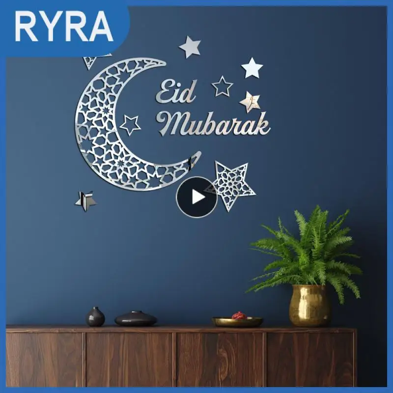 

Наклейка из акрилового материала, удобные трехмерные акриловые наклейки, Зеркальная Наклейка для украшения дома, трудно уронить