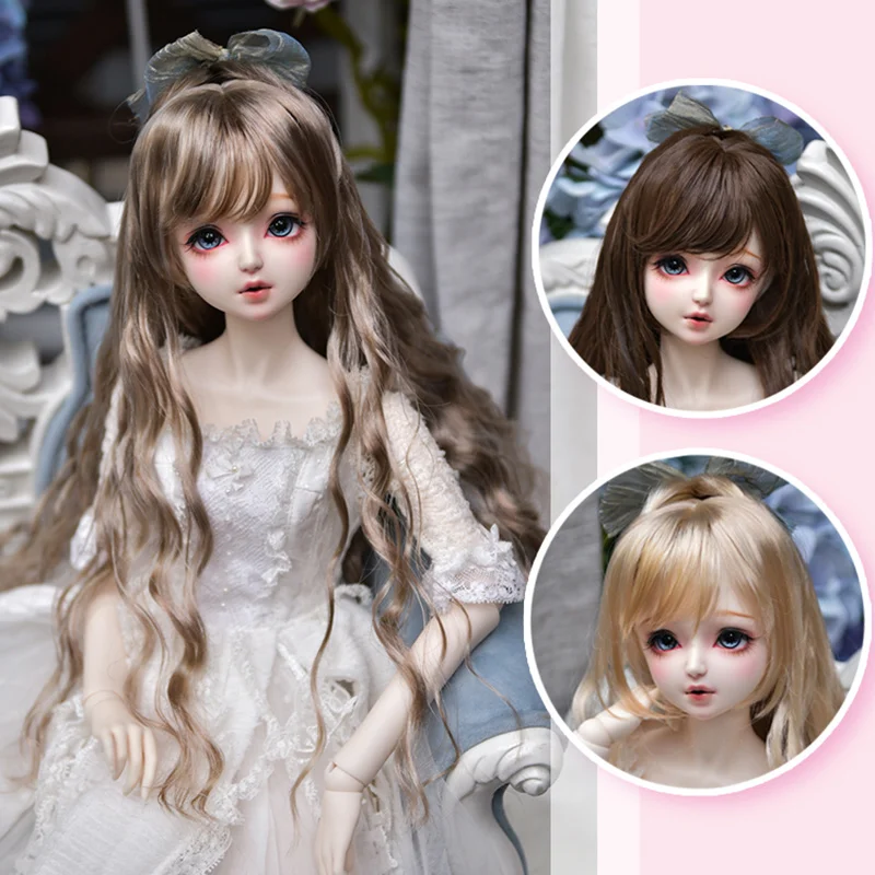 

BJD Doll Wig is Suitable For 1/4 1/6 Size Doll Accessories Wigs Toy Tress Soft Silk Long Hair Wavy Curly Hair Bangs Wigs