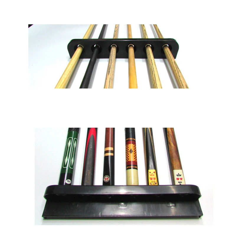 

2Pcs/Set High Quality Plastic 6 Holes Plastic Pool Snooker Cue Stick Rack Holder Billiard Accessories