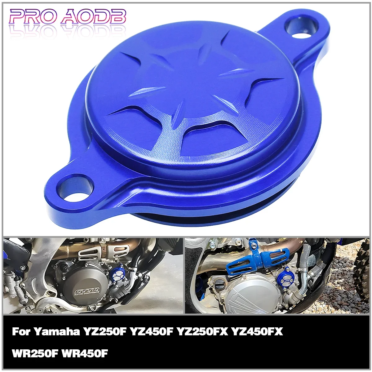 Алюминиевые крышки масляного фильтра с ЧПУ для Yamaha YZ 250F YZ250FX YZ450F YZ450FX WR250F WR450F YZF WRF