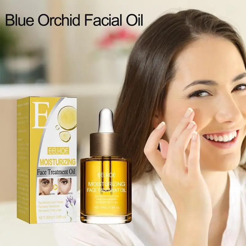 

Facial Blue Orchid Oil Hydrating Nourishing Face Moisturizer Skin Facial Essence Natural Plant Extract Smoothes Comfort Skin Oil