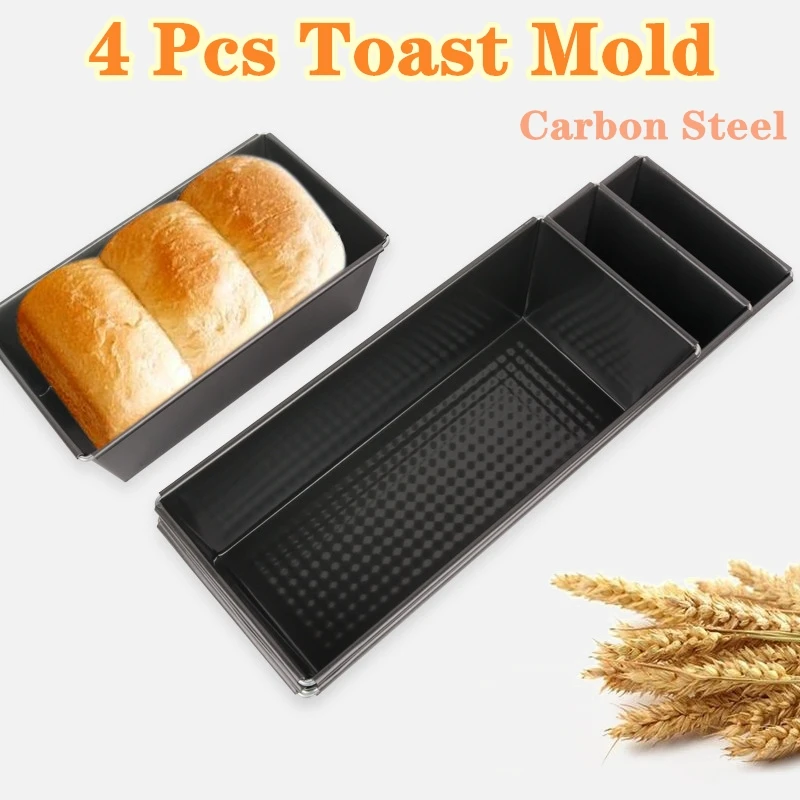 

Toast Box Bread Loaf Pan Mold 20/25/30/35CM Non-stick Carbon Steel Baking Tool Chef Made Kitchen Accessories Bakeware DIY