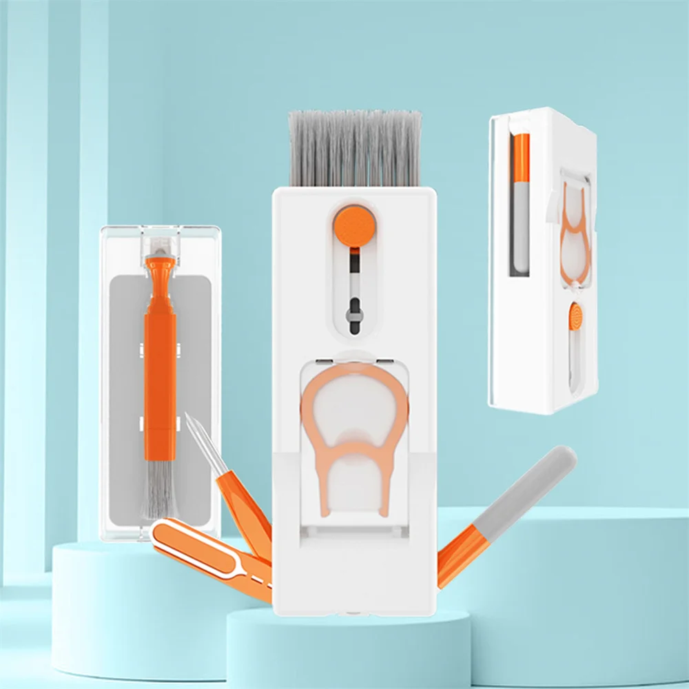 

11-in-1 Computer Cleaning Pen Scalable Design Bluetooth-compatible Earbuds Cleaner Pen Odorless Labor-saving for Digital Product