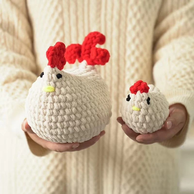 2 шт. DIY набор для вязания крючком с курицей начинающих включает достаточно крючки