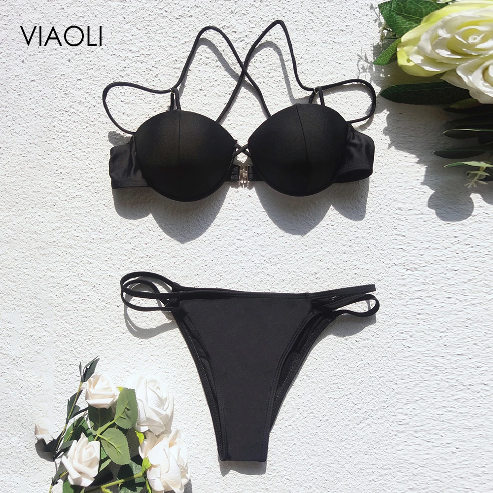 

Соблазнительные микро бикини 2022, женский купальник, Модный Купальник, летний черный купальник со стрингами, комплект бикини, купальный кост...