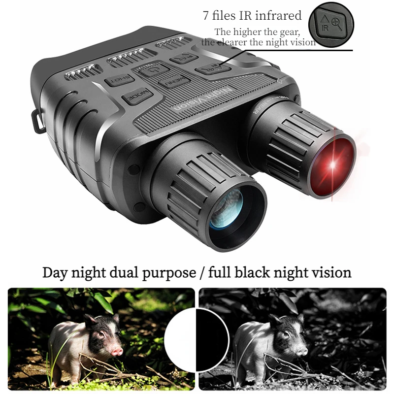 

Бинокль с функцией ночного видения, 300 ярдов, цифровой ИК-телескоп с зумом, оптика с экраном 2,3 дюйма, фотография, видеозапись, Охотничья каме...