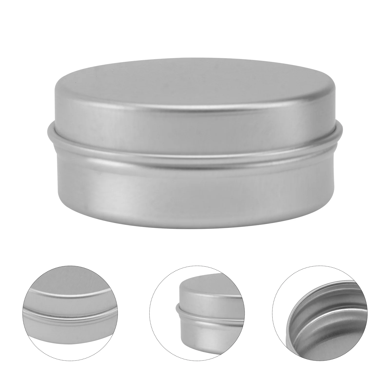 

Aluminum Tin Jar Refillable Containers 15ml Specimen Box with Lid Round Tin Pot for Lip Balm Makeup