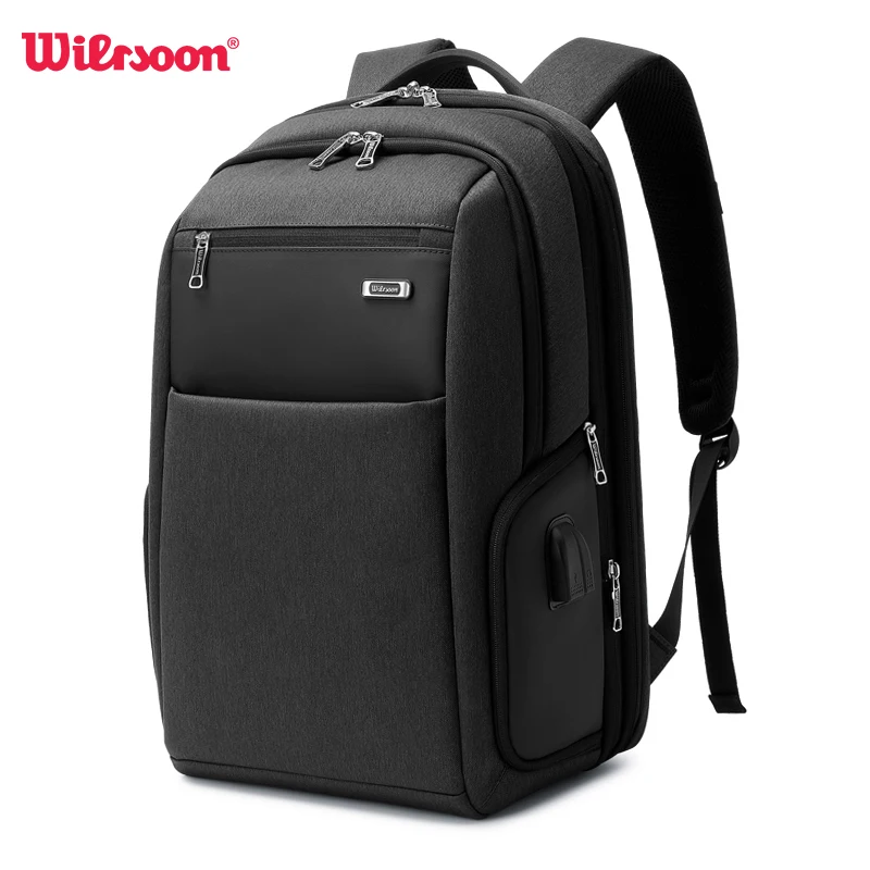 

WIERSOON 40L Expandable Travel Backpack Men for 15.6 Inch Laptop Backpacks Male Large Capacity Mal