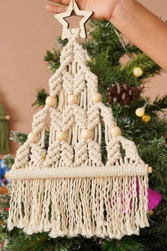 

Рождественский Декор Boho, Рождественская Настенная картина, макраме, Рождественский Декор, праздничный Настенный декор, настенная елка, Рождественская елка FD39743624
