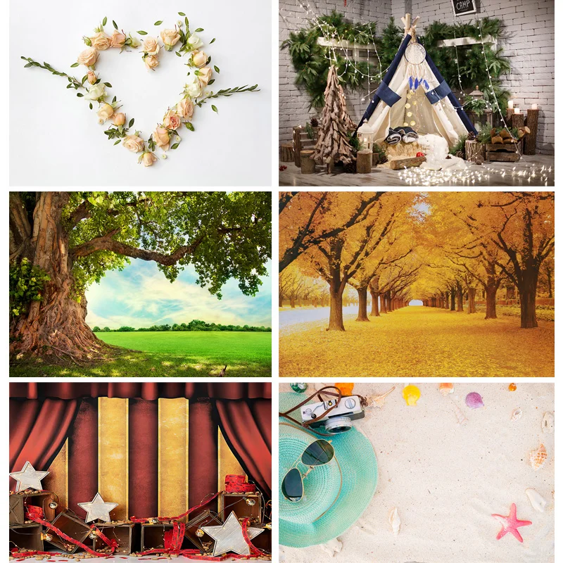 

Vinyl Custom Photography Backdrops Props Flower Board Landscape Children's Birthday Photo Studio Background 22612 ZHDT-03