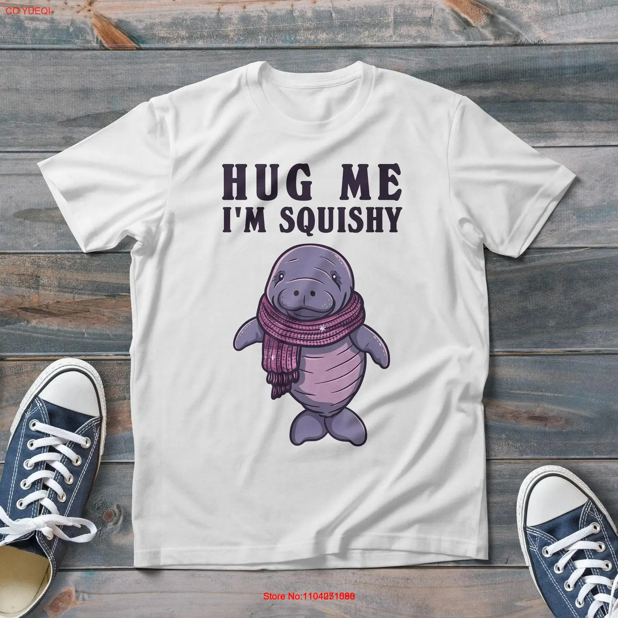 Футболка Ламантинка с шарфом Отед меня Cottagecore Sea Модный и забавный морской стиль