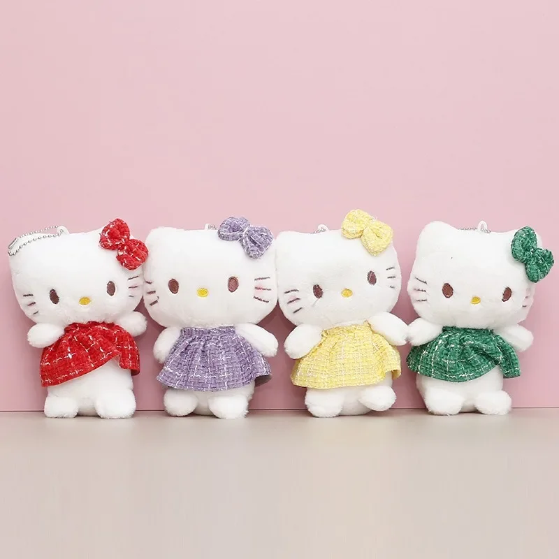

Kawaii Sanrio плюшевая Аниме Фигурка Hello Kitty Мягкий плюшевый брелок милый Декор для комнаты Игрушки для девочек детские подарки