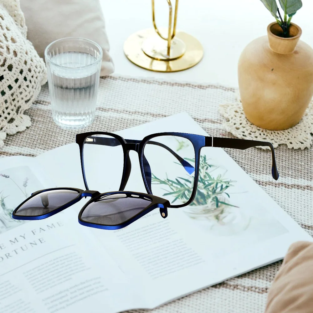 Солнцезащитные очки с клипсой для мужчин и женщин поляризационные ацетатные