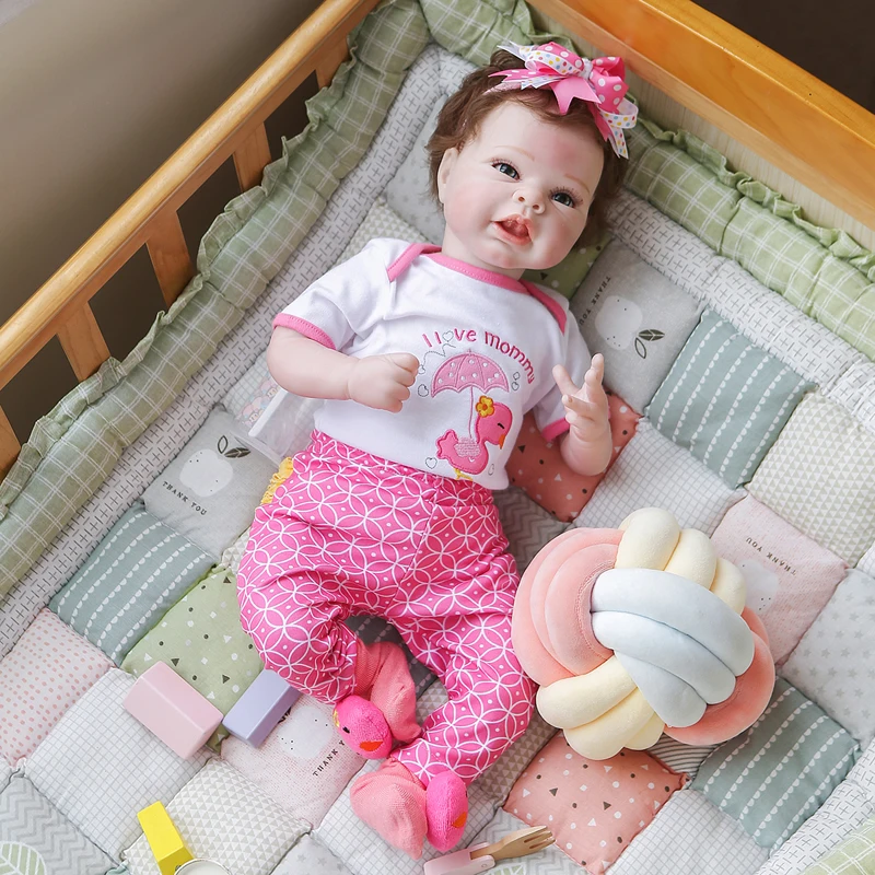 

55CM Touch Cuddly Baby Soft Body 100% Handmade Detailed Painting Collectibles Art Doll Reborn Baby