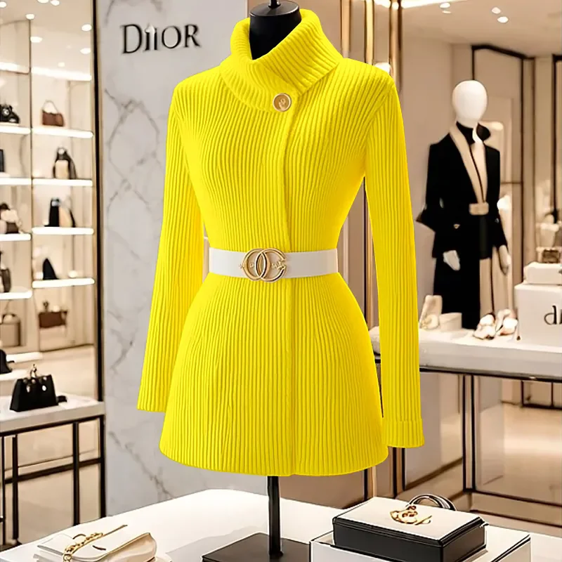 Осень-зима 2022 новый вязаный свитер женская верхняя одежда тонкий уникальный