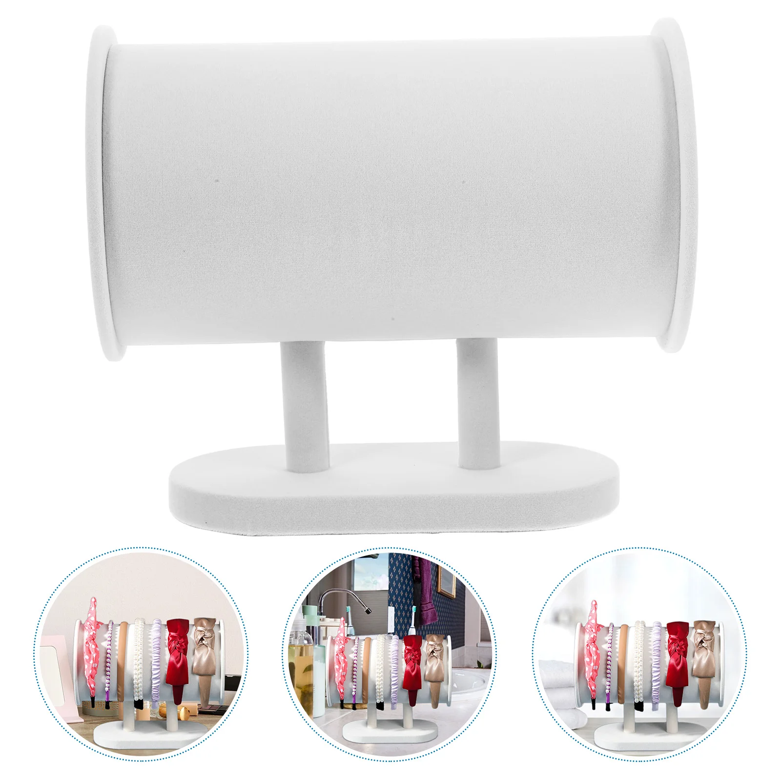 

Countertop Hairbands Rack Shop Headwear Organizer Headpiece Headband Display Stand Flannel Storage Ribbons