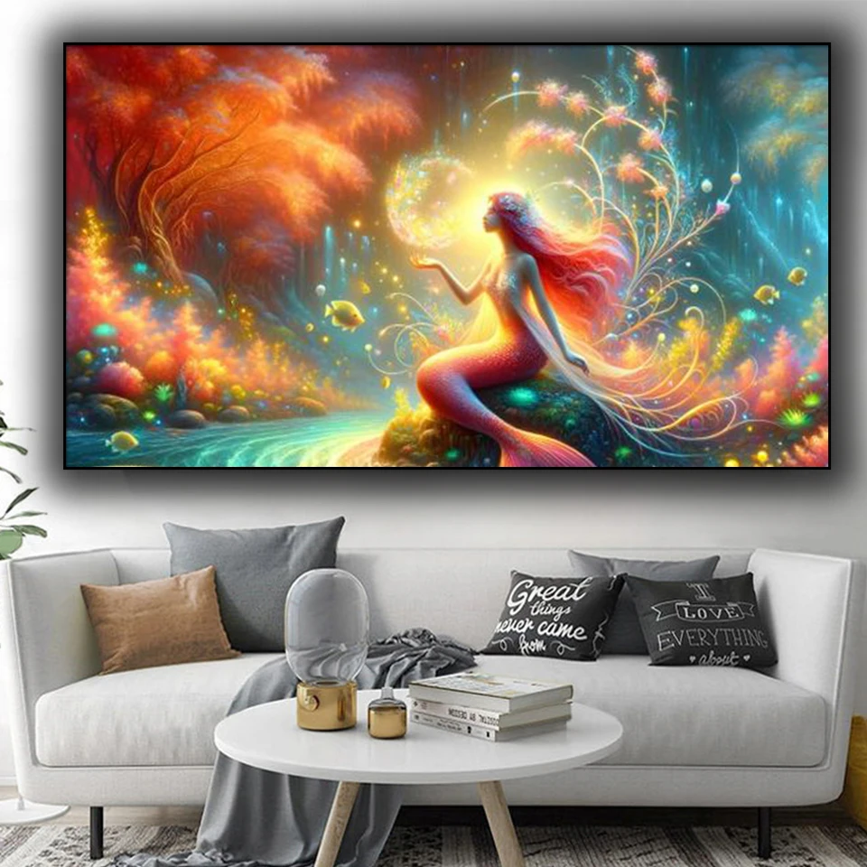 Русалка принцесса сделай сам 5d алмазная живопись наборы для вышивки крестом