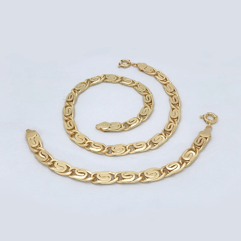 Дубайские модные ювелирные изделия комплект ожерелья ручная цепочка большой