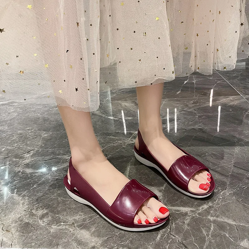 

2022 летние женские сандалии, светильник дышащие Повседневные тапочки, новинка, уличная Нескользящая износостойкая Спортивная пляжная обувь