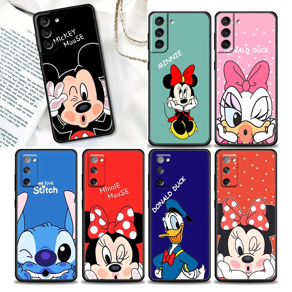 

Carcasa Capa Coques Phone Case for Samsung S22 S23 S9 S10e S21 S20 Fe Plus Ultra 5G Cases Fundas Cartoon Mickey Minnie Stitch