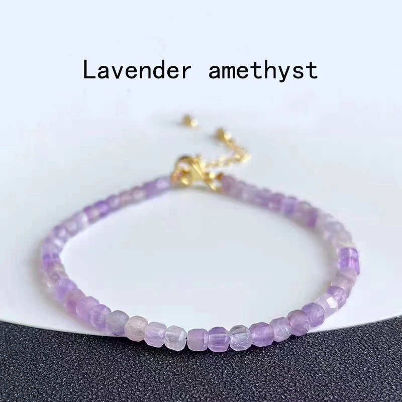 

Natural Amethyst Crystal Beaded Bracelets For Women Handmade Charm Healing Anxiety Chakra Jewelry Adjustable Summer Gifts