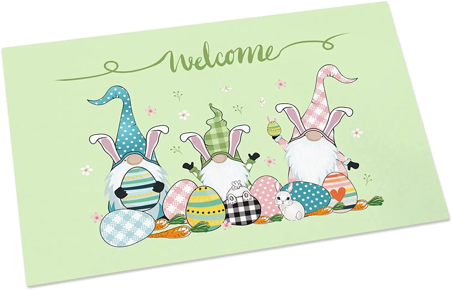 

Easter Day Doormat Easter Decorative Doormat Welcome Home Floor Door Rug Love Gnome Door for Home Entrance Living Room Bedroom
