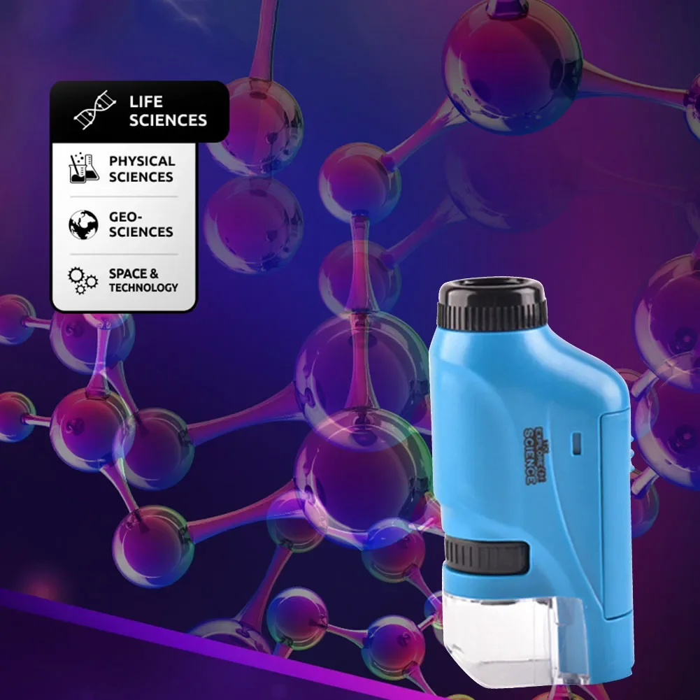 Биологический микроскоп компактный портативный ручной для наблюдения за детьми