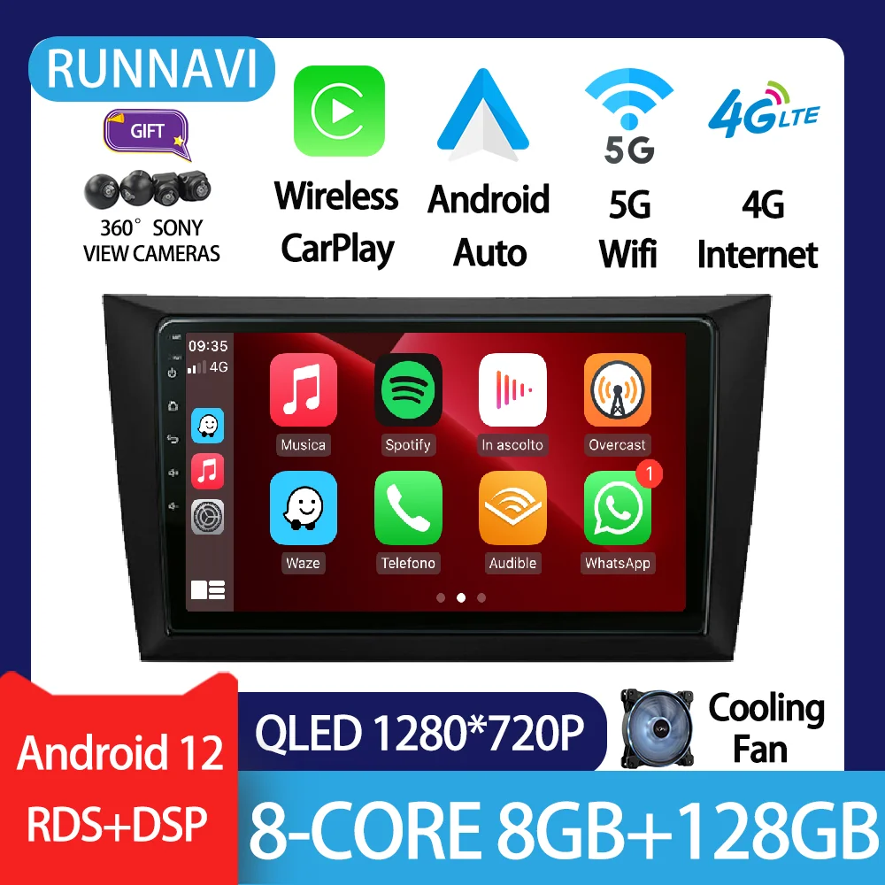 

Автомагнитола для VW Volkswagen Golf 6 2008-2016, Android 12, стерео, мультимедийный видеоплеер, навигация, GPS, беспроводной Carplay, RDS, DSP