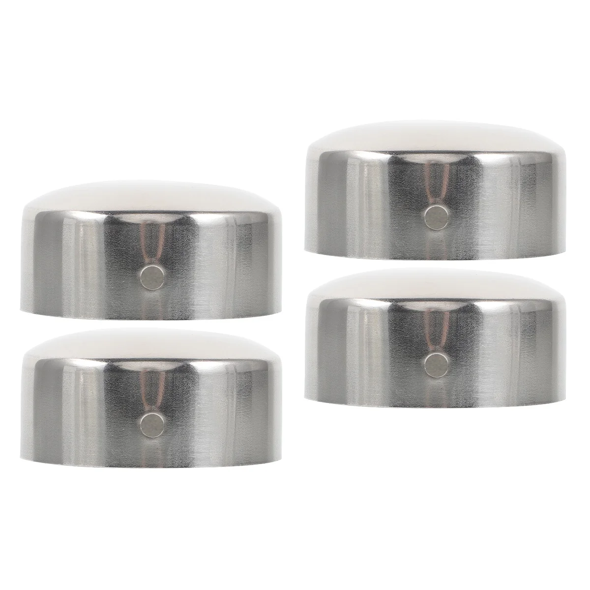 

4 Pcs Decorative Trim Chair Protector Pipe Caps Tube Stainless Steel Fencing Tubing