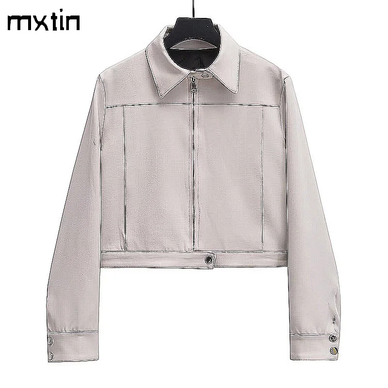 Женская Осенняя винтажная однобортная короткая куртка пальто модные весенние