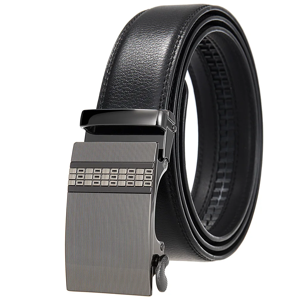 Belt for Men Automatic Buckle Brand High Quality Luxury Belts For Man Famous Work Business Black Brown Cowskin Strap