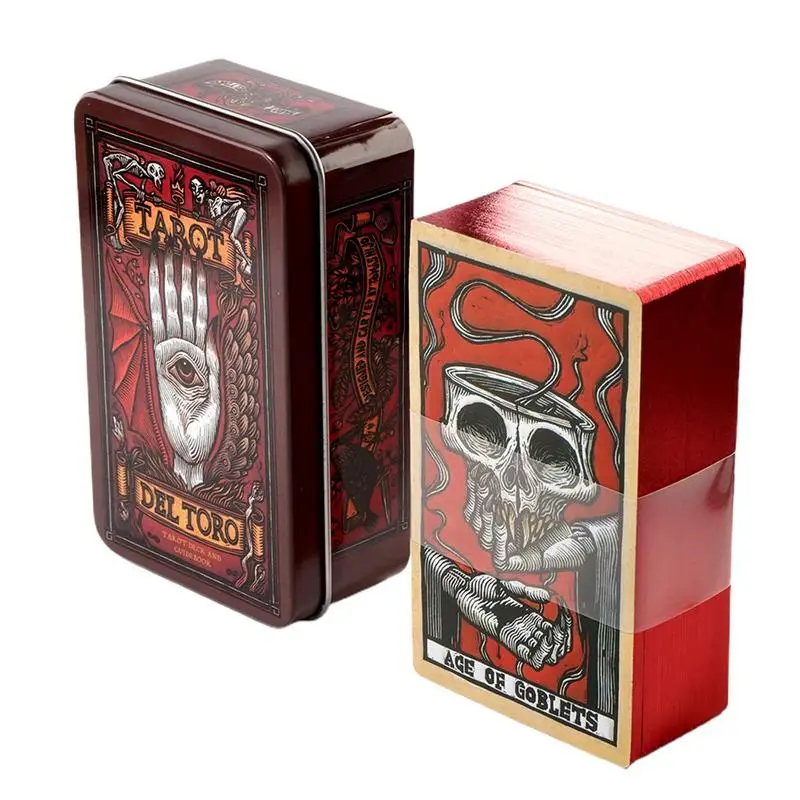 

Tarot Del Toro In A Metal Box The Most Popular Tarot Deck Cards Set 78 Card Del Toro Tarot Card Games For Divination Game