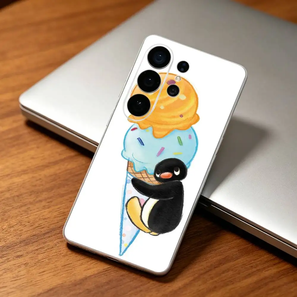 Прозрачный чехол для телефона с милым мультяшным рисунком Pingus для Samsung S25,24,21,22,21,20,10,S9Ultra,Plus,Fe,Lite (art.: 3920dc095a2b2) - 3920dc095a2b2