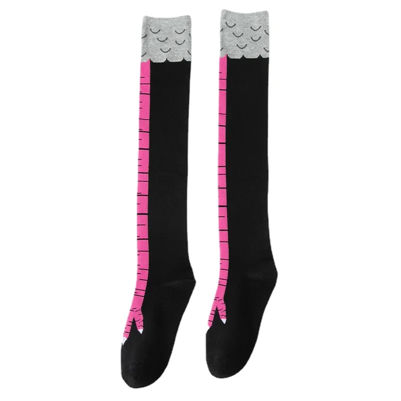 Socks that look like chicken feet Fitness stovepipe long tube cotton socks Autumn and winter cotton socks women socks girl socks
