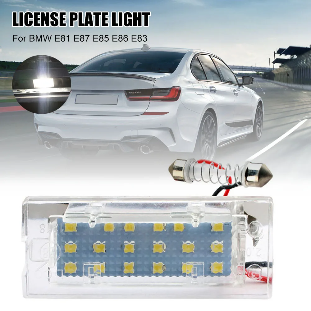 

2PCS Canbus LED Light License Plate Light 18SMD 6500K White No Error Number Plate Light for BMW E81 E87 E85 E86 E83 Accessories