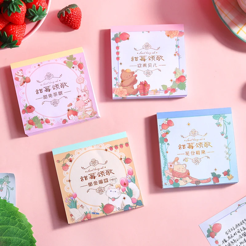 

100 Sheets Cute Animal Cat Rabbit Bear Hamster Pay Note Design Paper Aesthetic Decor Scrapbooking Junk Journal Collage Supplies