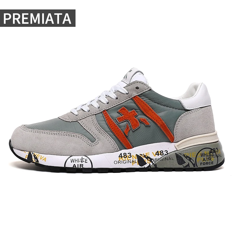 

PREMIATA Men's Shoes Retro Light Luxury Fashion Casual Sports Shoes Shock-absorbing Breathable Mesh Lightweight Running Shoes