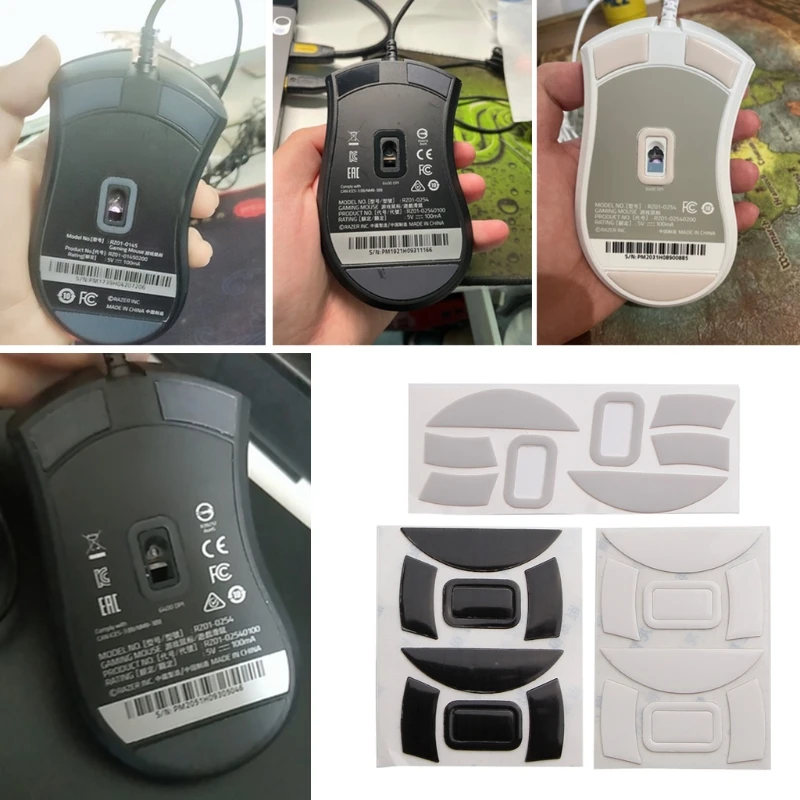 Наклейки на скейт для мыши с закругленными изогнутыми краями Razer DeathAdder Essential