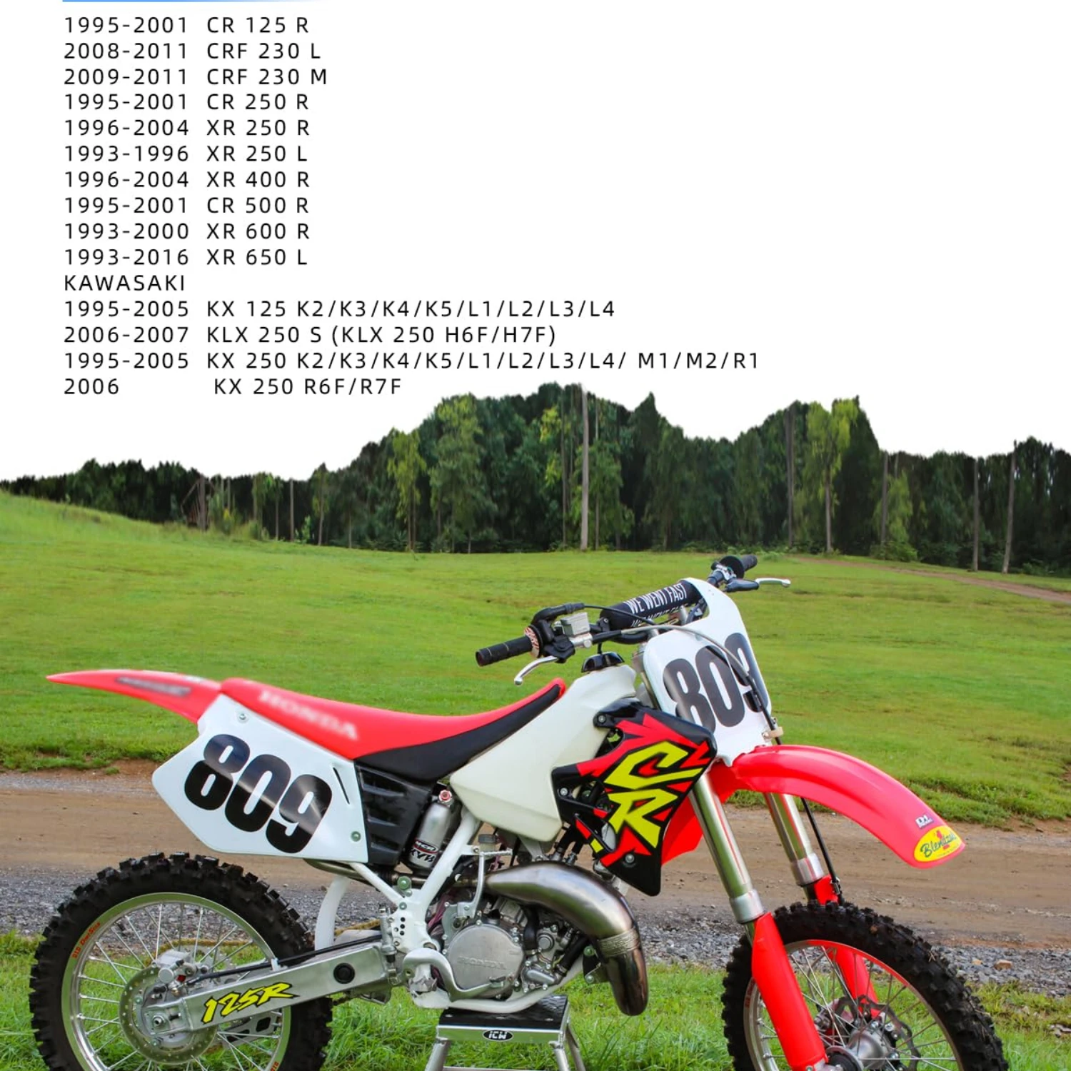 Керамические тормозные колодки для мотоцикла диск Honda CR125R CR250R CR500R CRF230L CRF230M XR250R XR