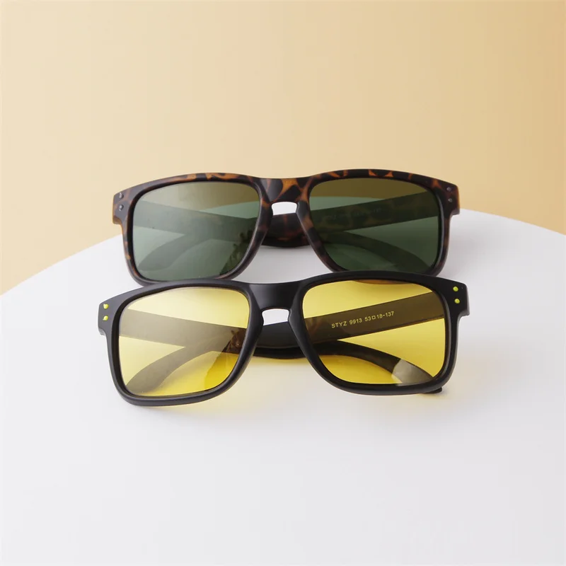 new hot selling womens sunglasses brand design trend square frame sports polarized glasses night vision cycling sun glasses men free global shipping