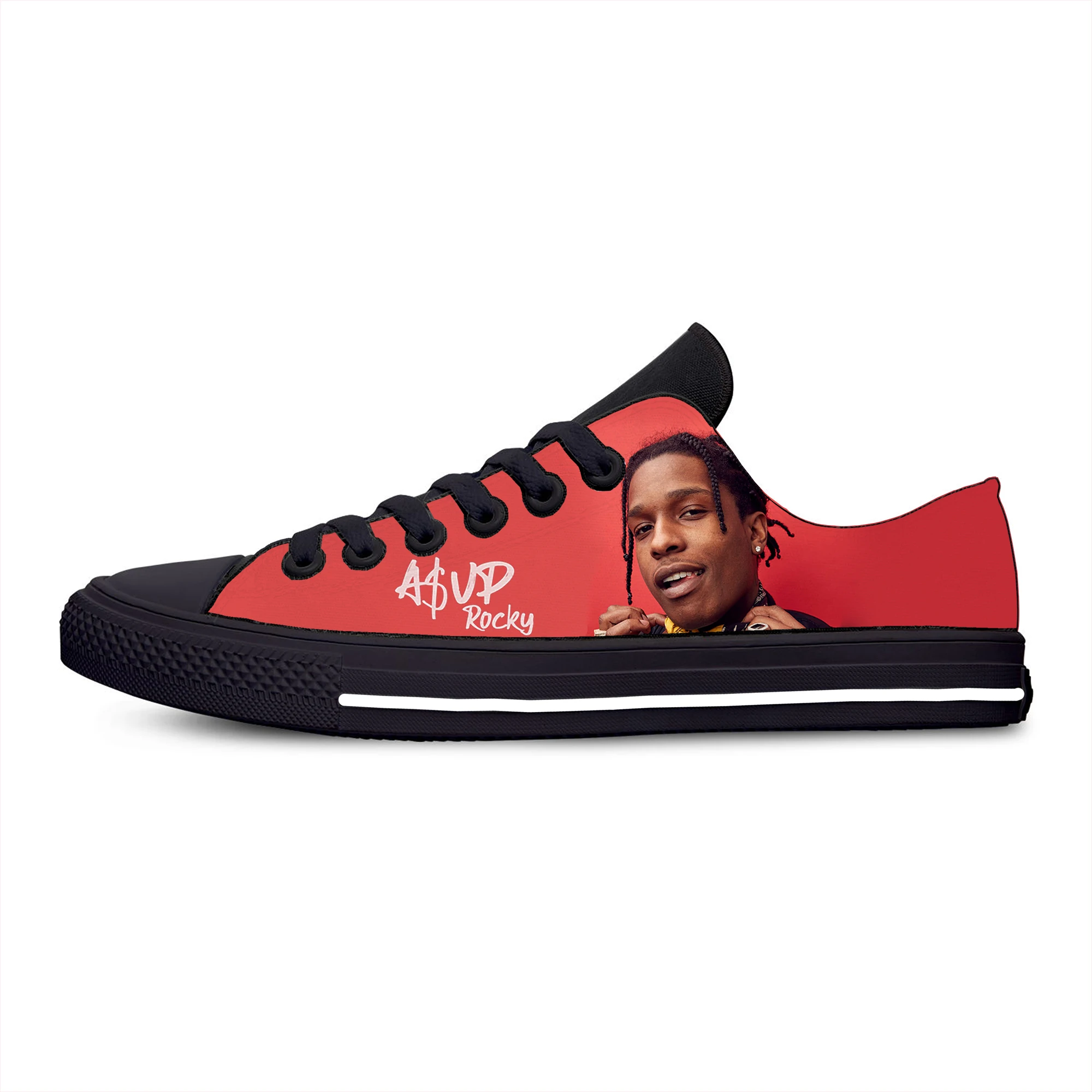 

ASAP Rocky Low Top Sneakers rapper Mens Womens Teenager Casual Shoes Canvas Running Shoes 3D Print Breathable Lightweight shoe