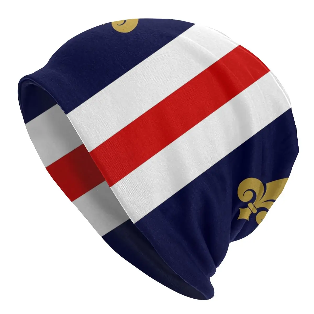 

Winter Warm Knitting Hat Unisex Adult Fleur De Lis France French Flag Skullies Beanies Caps Fleur-De-Lys Lily Flower Bonnet Hats