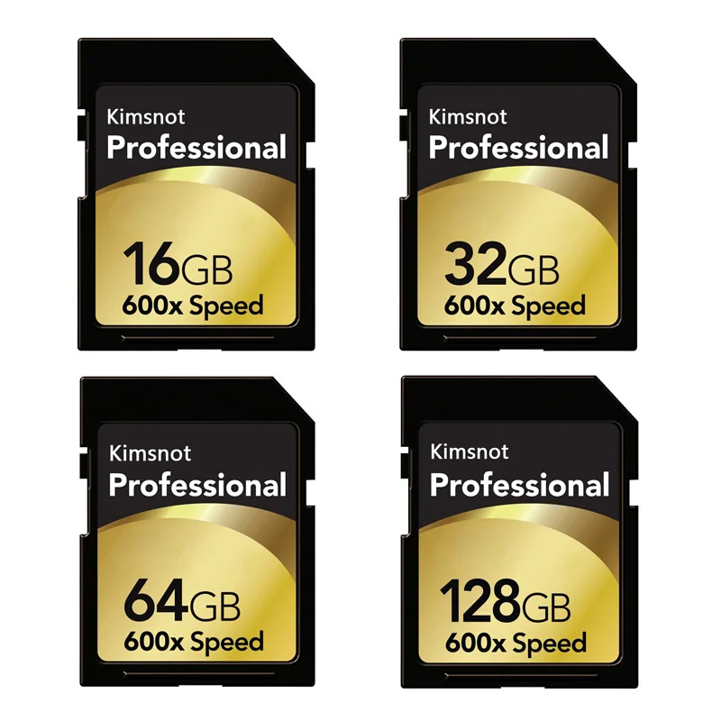 

Kimsnot профессиональная SD-карта 600x, 16 ГБ, 32 ГБ, SDHC SDXC карта памяти 64 ГБ, 128 ГБ, 256 ГБ, класс 10, высокая скорость 90, МБ/с., UHS-I