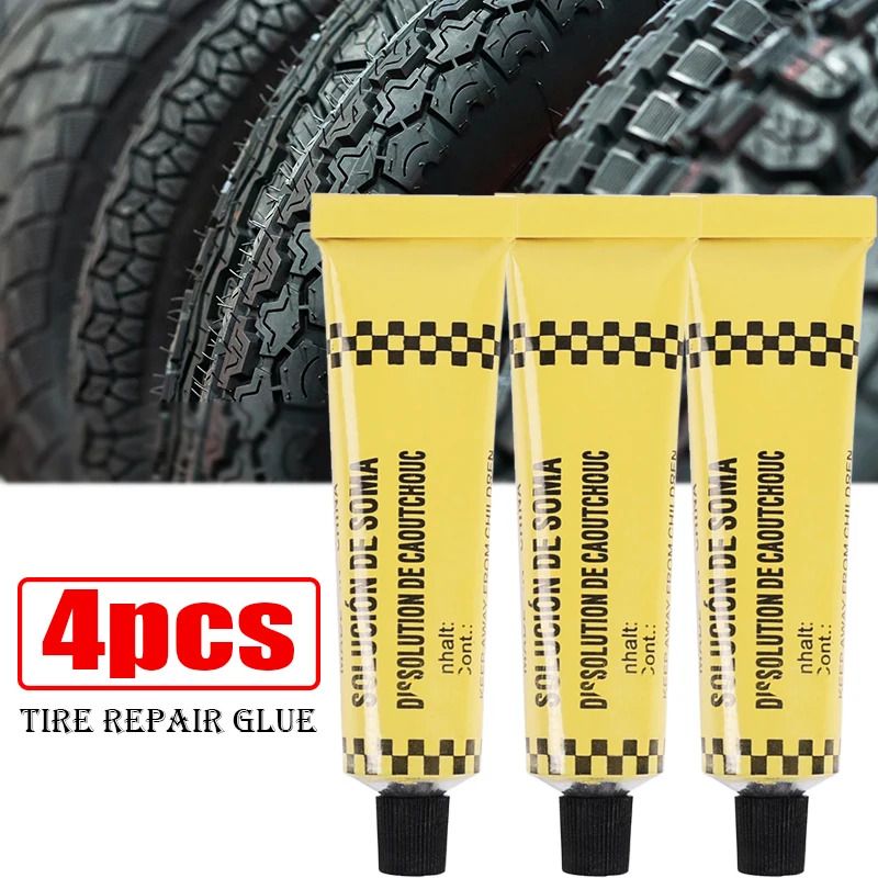 Купи 4pcs Tire Repair Glue Bicycle Repair Tool Motorcycle Bike Bicycle Inner Tube Repair Glue Cycling Motorcycle Tyre Repairing Tools за 127 рублей в магазине AliExpress