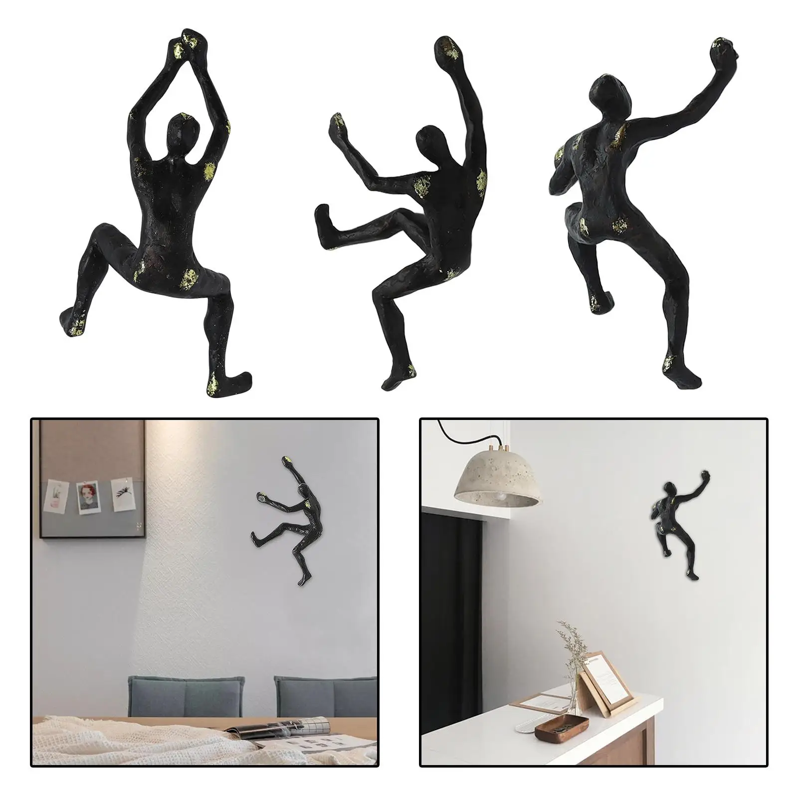 Спальня скалолазание мужчины настенные скульптуры украшения статуя статуэтка