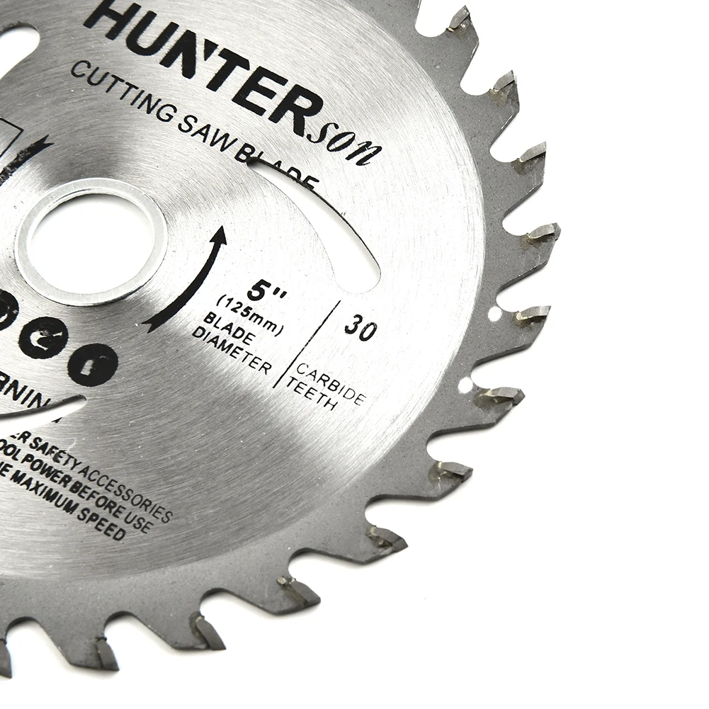 

5in 125mm Carbide Circular Saw Blade 12000RPM 30T Wood Cutting Disc For Woodworking 30Teeth 20mm Bore Cutting Solid Wood